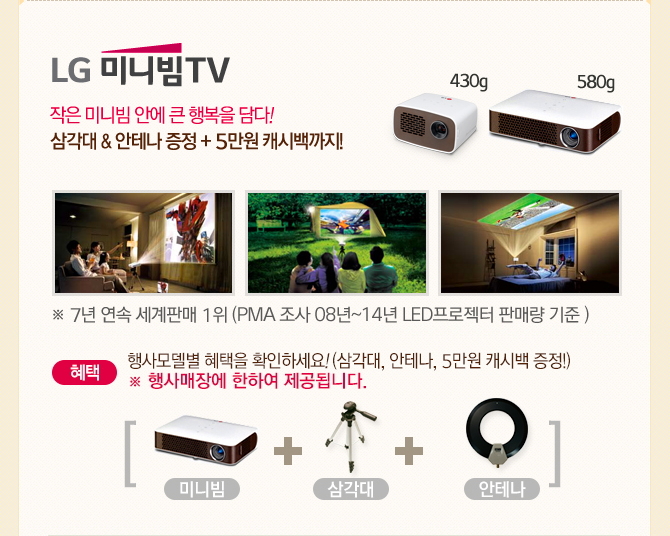 LG ̴Ϻ TV  ̴Ϻ ȿ ū ູ ! ﰢ & ׳  + 5 ĳù! 430g 580g  6  Ǹ 1 (PMA  08~13 LED Ǹŷ  )  𵨺  Ȯϼ! (ﰢ, ׳, 5 ĳù !)  忡 Ͽ ˴ϴ.
